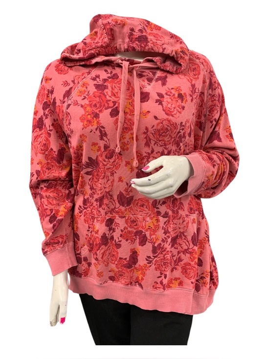 Old Navy Tops - Old Navy Pink Floral Hoodie Sweatshirt Size 3X